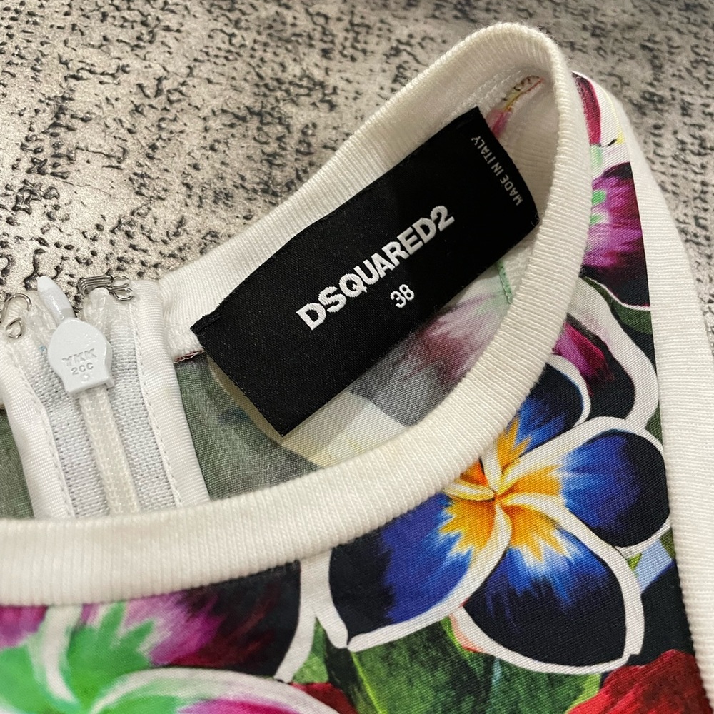 DSQUARED2 tropical print 100% cotton top - Picture 2 of 4